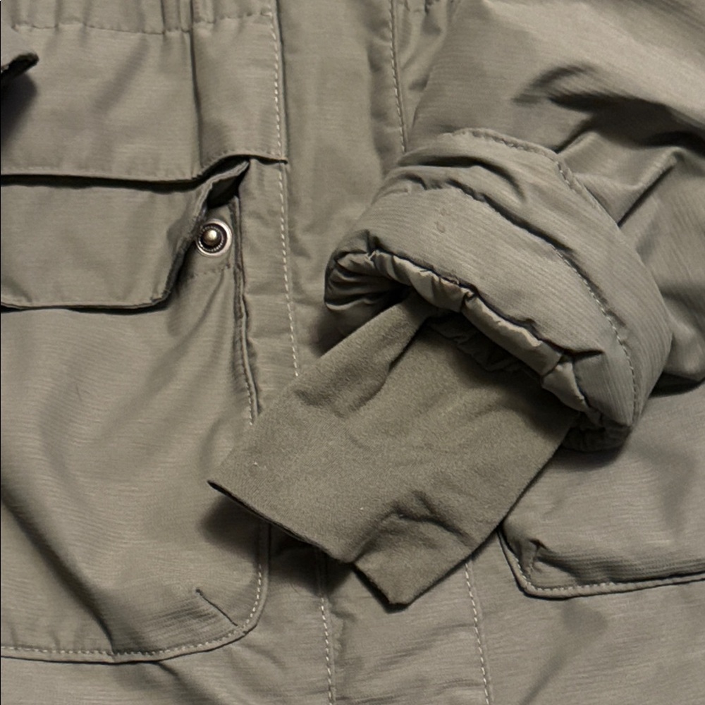 Columbia Sage Green Hooded Jacket with Pink Lining